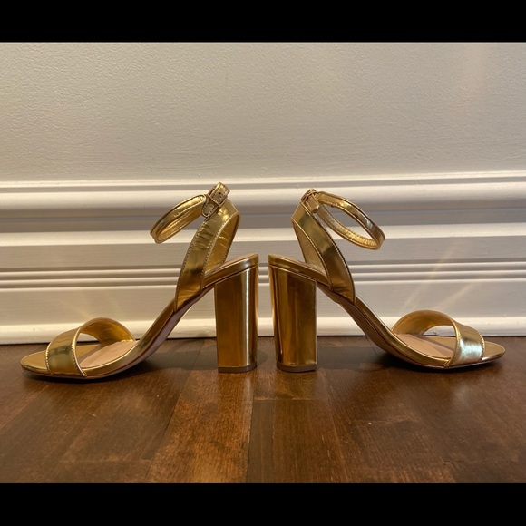 SANDRO Gold Heeled Sandals - Picture 5 of 8